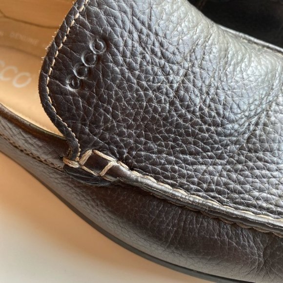 SOLD - ECCO Men’s Brown Leather Loafers | US 10 / 10.5 | 44 | - Picture 4 of 11